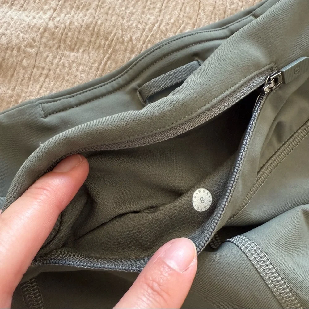 lululemon athletica Olive Green Cropped Leggings